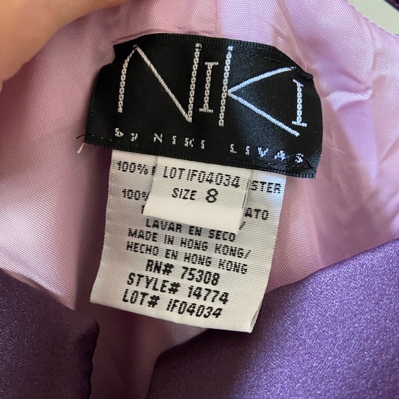 SIZE 8 NIKI LIVAS FORMAL DRESS with REVERSIBLE SHAWL - Picture 11 of 13